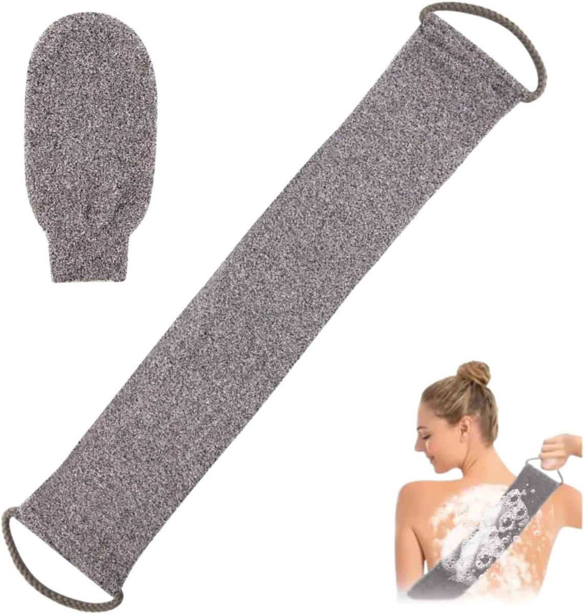 Natuurlijke Loofah Rugreiniger voor Douche en Bad, Zachte Peeling Spons voor Lichaamsreiniging en Ontspanning