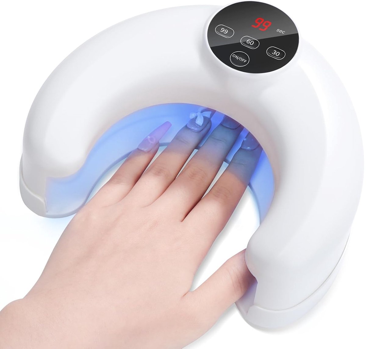 Geavanceerde 45W U V-nagellamp: U V-licht voor gelnagels Smart Sensor Flash Cure Lamp Nagellamp 20S Snel uithardend LCD-scherm 3 timers Nageltechniek Must Haves LED-lamp voor professionele gebruikers