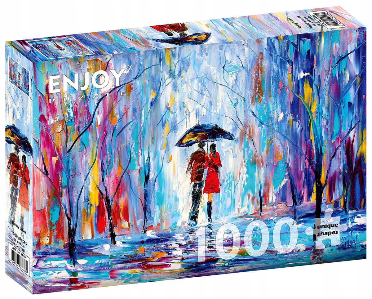 Geniet van Puzzel 1000 Stukjes: Regenachtige Liefde