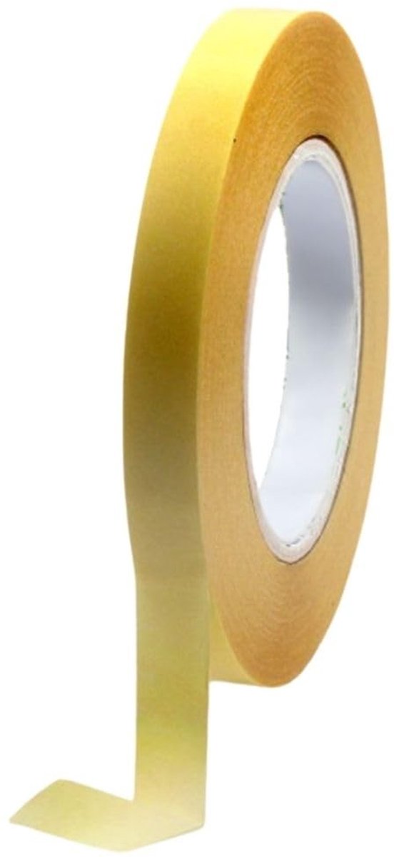 Kunstgras tape - Transparant - 50 m x 9 mm - Dubbelzijdig Plakband met Synthetische Rubberlijm - Voor Papier, Karton en Leer