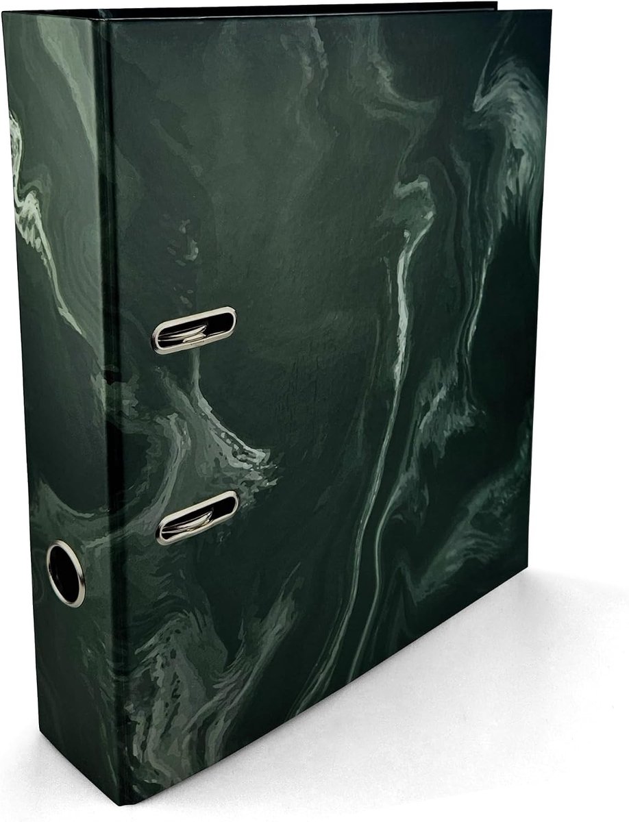 Design Folder Marble A4 70mm met 2 Ringen voor Kantoor, School en Thuis - Stevige Papieren Binder van Karton en Plastic