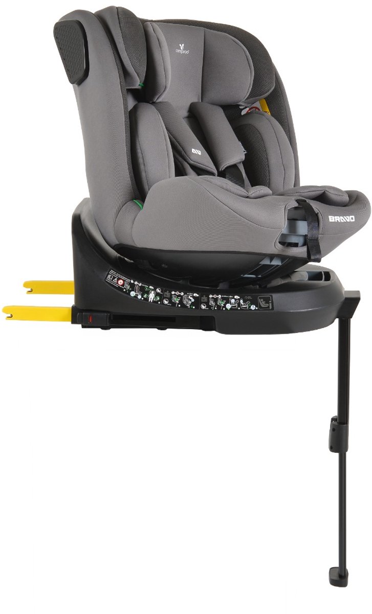 Cangaroo Bravo Grey 40-150 cm 360° i-Size Autostoel – foto 6