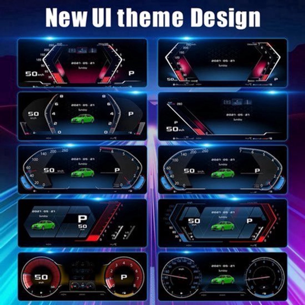 Digitaal Dashboard – Virtueel Cockpitpaneel – Instrumentenpaneel – LCD Display – Auto Meter – 12,3 Inch LED Scherm – Plug & Play Installatie – Hoge Resolutie 1920x720