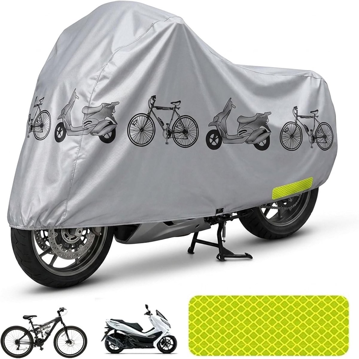 Waterdichte en UV-bestendige motorhoes voor zomer en winter - 200cm x 110cm, bescherming tegen weersinvloeden en krassen