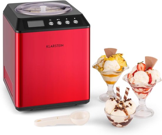 IJsmachine - Dessertmaker - Zelf ijs maken - Krachtige compressor - 2 liter - Rood — afbeelding 4