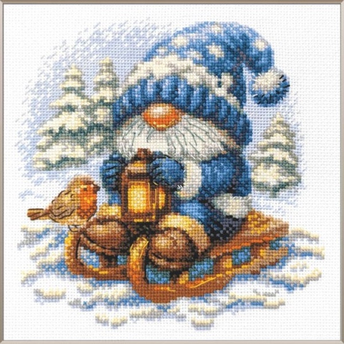 Borduurpakket Snowy Gnome - Sneeuw Gnoom - Aine - A1045