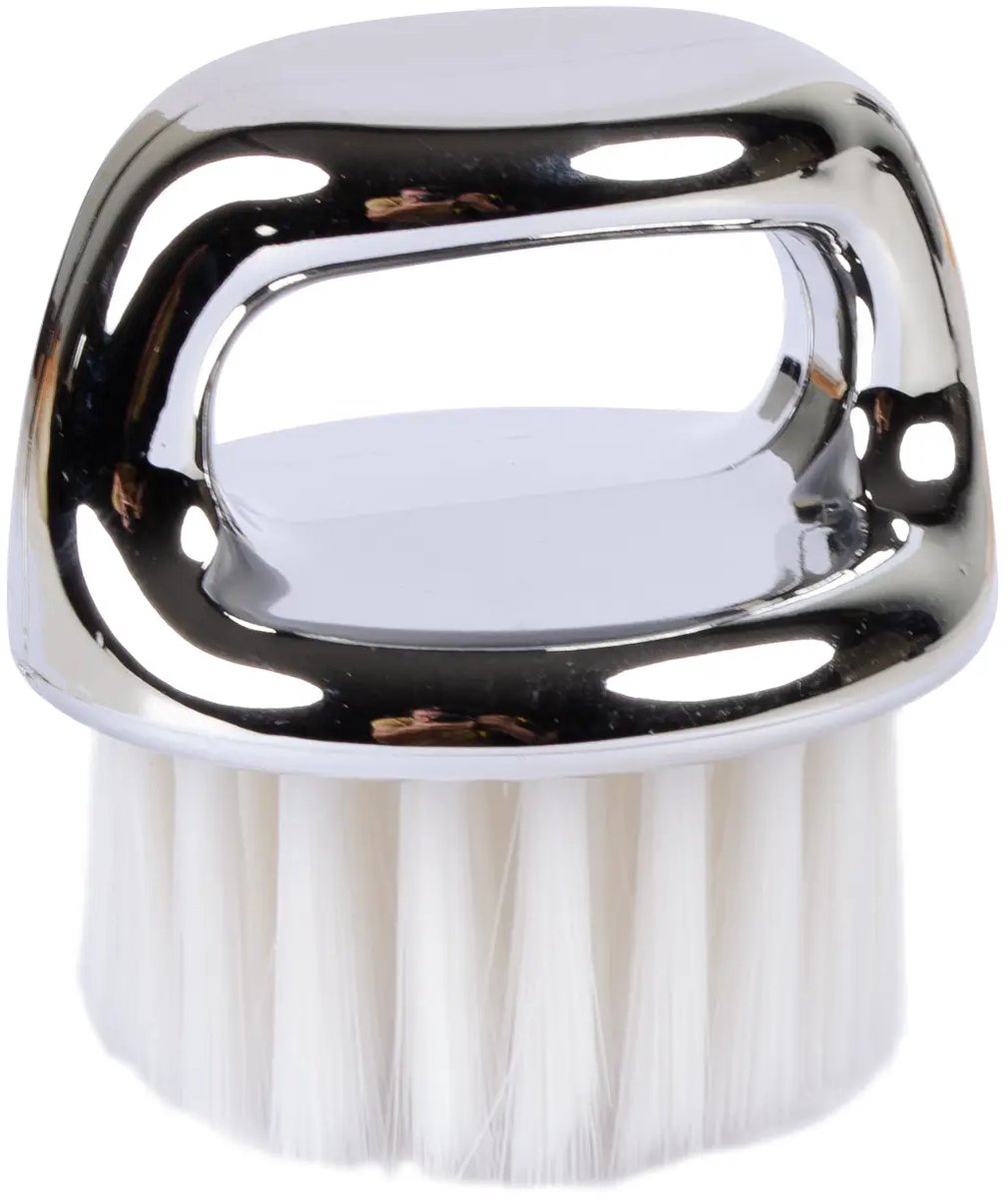 DKS Haar- en Baardborstel - Met Vingergreep - Nylon - Zilver/Wit