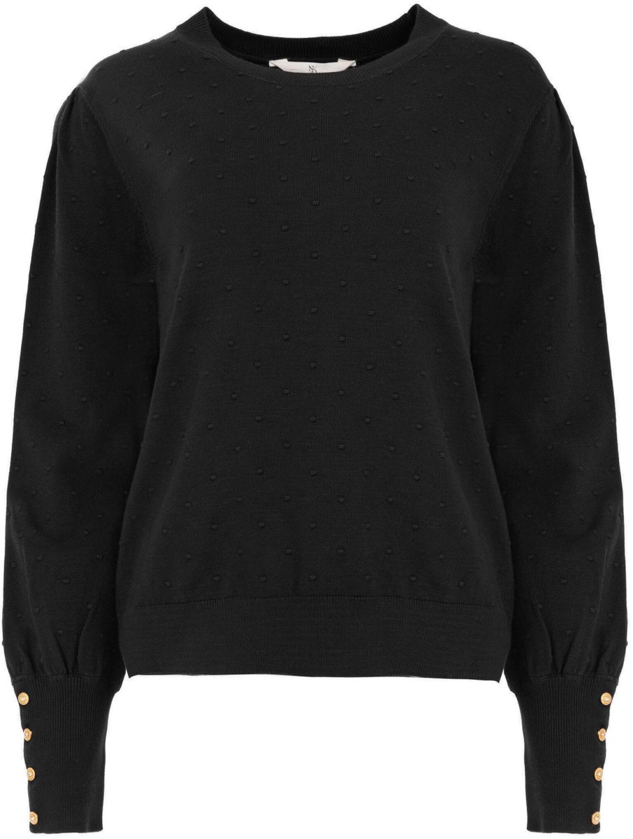NED Trui Vaset Ls Rmb Brei 26w1 U106 44 900 Black Dames Maat - M