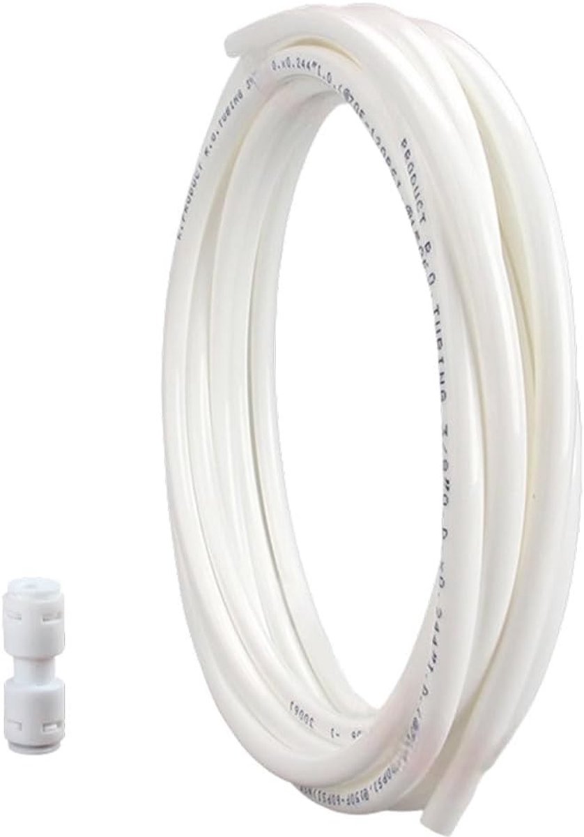 Flexibele Waterleiding van 3/8 Inch voor Omgekeerde Osmose Installaties en Koelkasten - 5 Meter PE Slang met Aansluiting