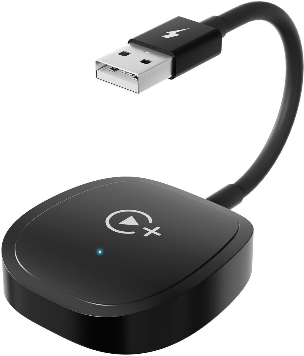 CarPlay Draadloze adapter geschikt voor Netflix, YouTube en Tiktok Stream Media Play, 2024 Upgrade Wireless CarPlay Video Adapter geschikt voor iPhone iOS 10+ en vanaf 2016 + met OEM Wired CarPlay Cars