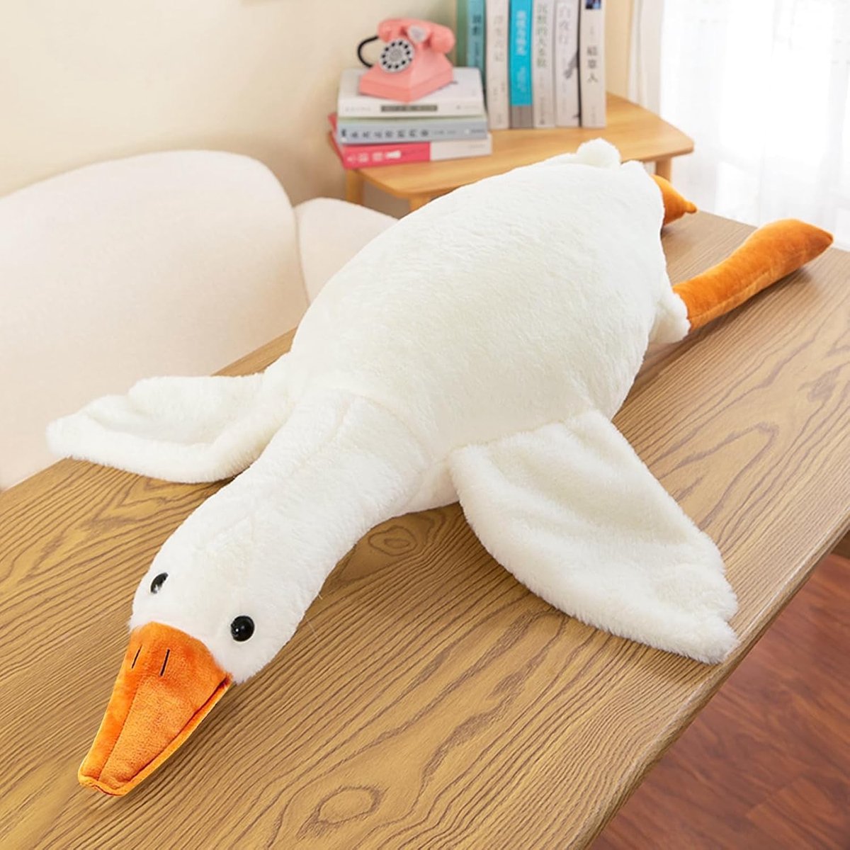 Grote Pluche Eend van 90 cm - Zachte Eend Pluche Speelgoed voor Thuis, Kantoor en Cadeaus voor Vrienden