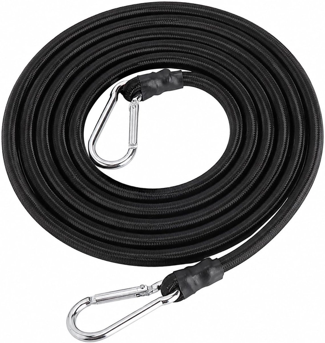 Rubber Tensioner met Karabijnhaak 4 m x 8 mm voor Kamperen, Outdoor en Recreatie