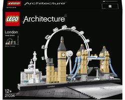 LEGO 21034 Architecture Londen Skyline Set, London Eye, Big Ben, Tower Bridge Model, Kantoor- of Huisdecoratie, Cadeau-Idee