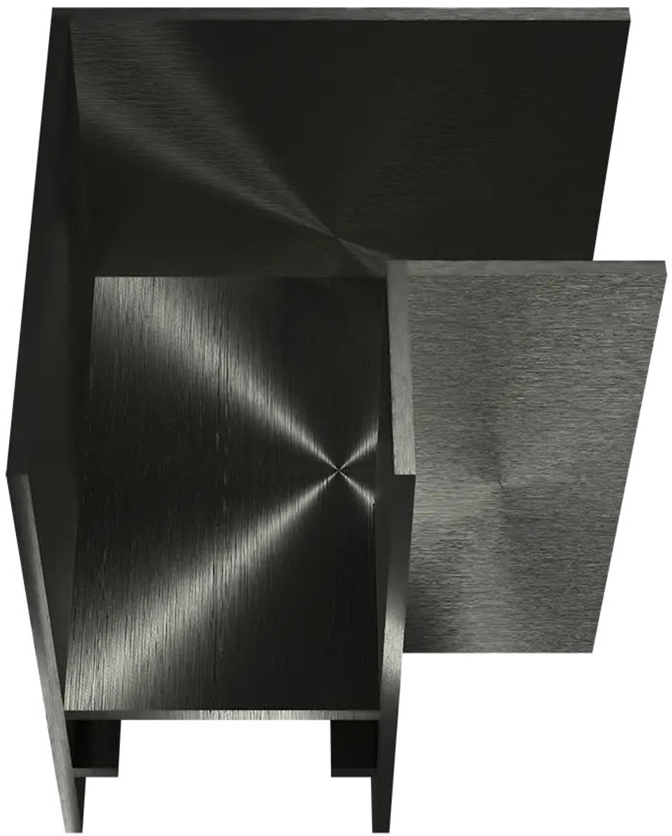 INFINITUS L-connector voor railverlichting, verbindingsstuk 90 graden, staal, kleur grijs