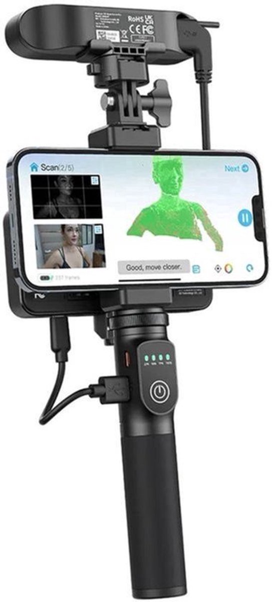 3D-Scanner – 3D-Scanner Compact – 3D-Modelscanner – Digitale Scanner – Hoge Nauwkeurigheid 0,1 Mm – Wifi6 Draadloos