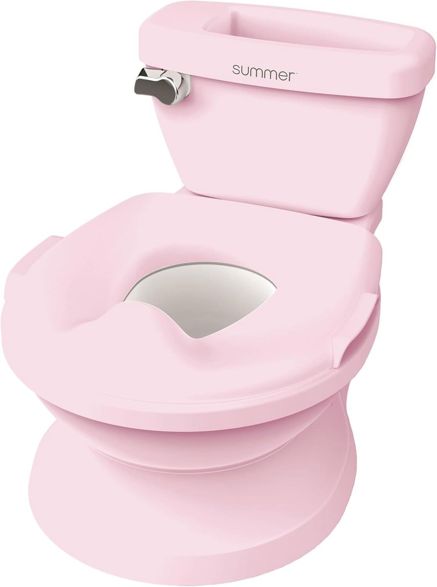 Opvouwbaar potje - Roze - 18 maanden+ - Met spoelgeluid en spatbescherming - Voor peuters