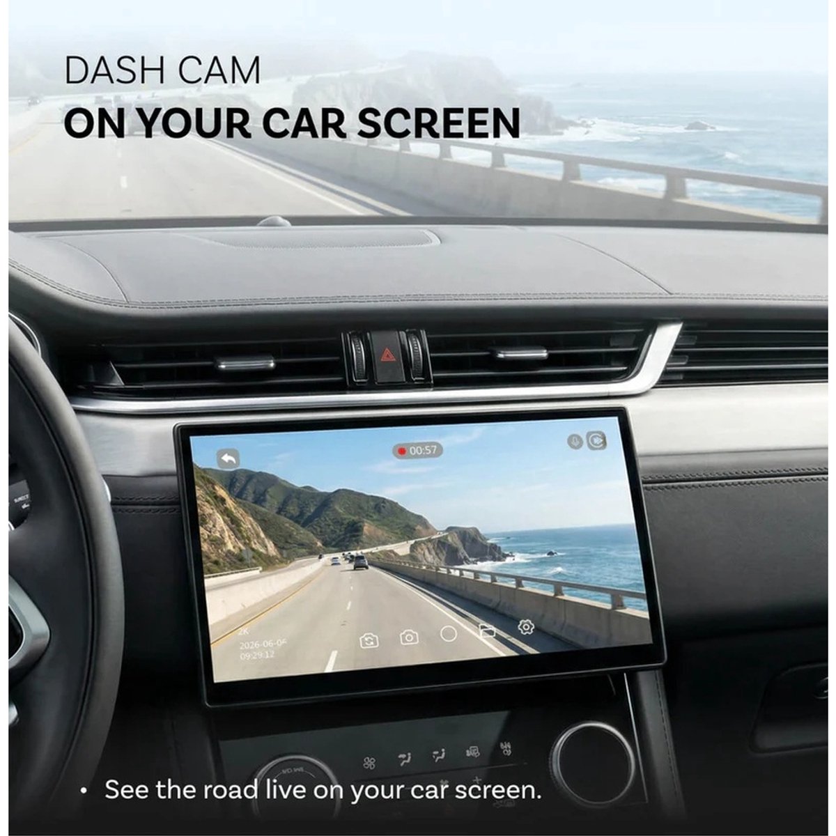 Ottocast OttoSafe Cam CA560– Camera 2K voor/achter en draadloze CarPlay en Android thumbnail 2