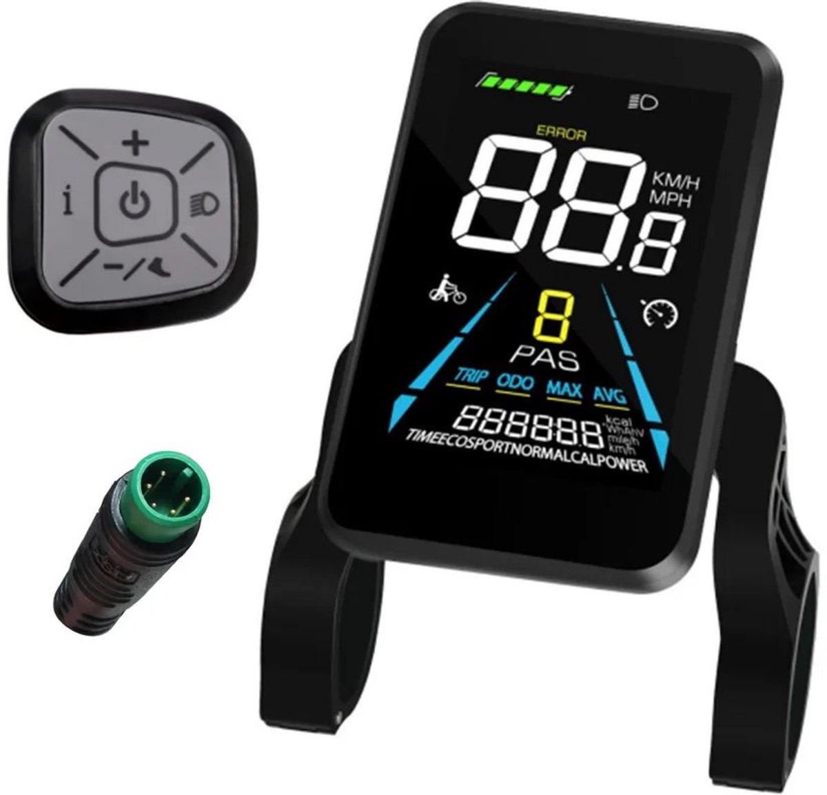 Currero Fatbike Scherm - LCD Display - Schermpje - E-Bike Accessoires - Elektrische Fiets - Dashboard - Snelheidsmeter - Kinderen & Volwassenen