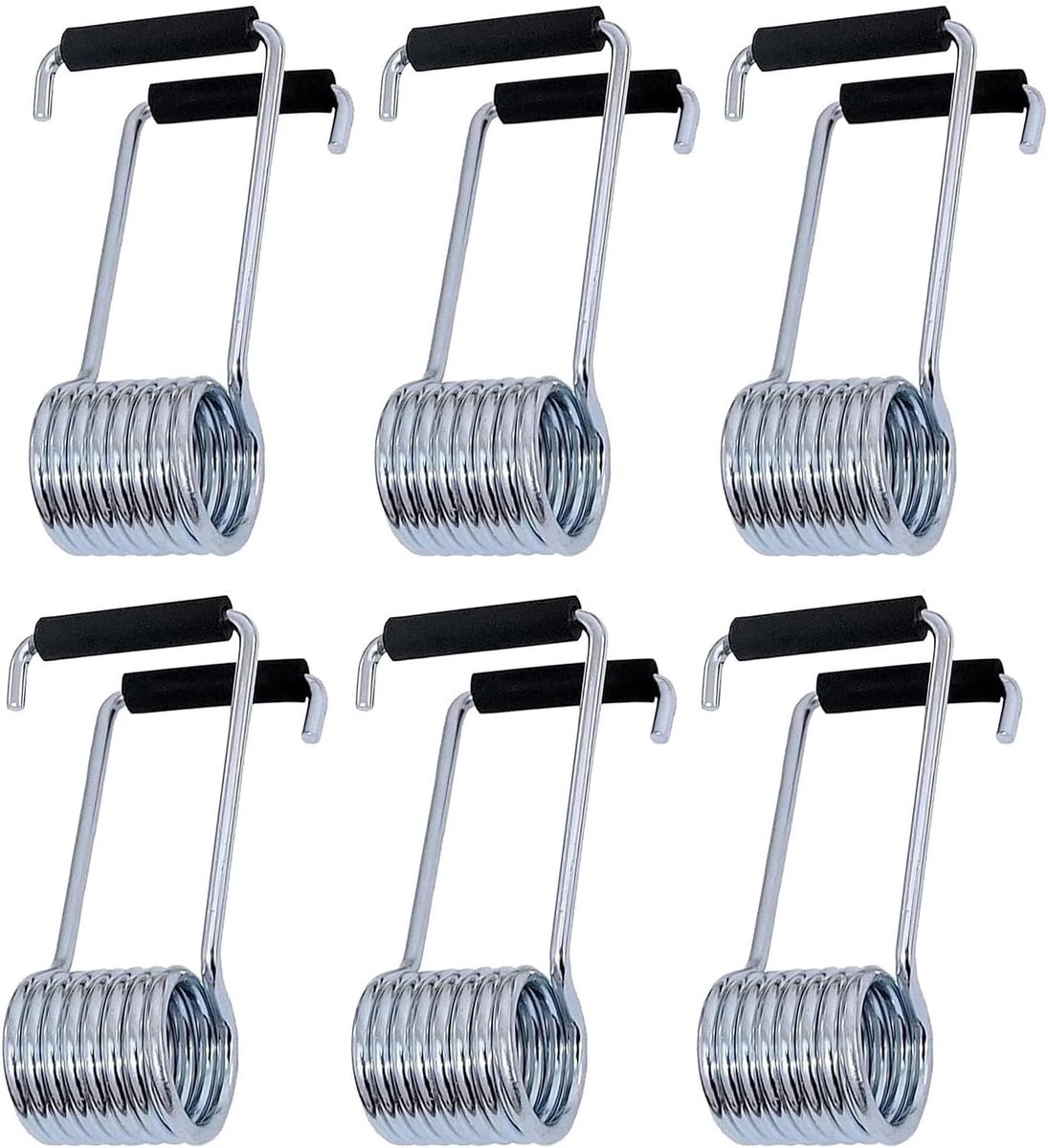 Universele Scharnieren met Veer, 6 Stuks Deurdrangers met Rubber Bumpers voor Diverse Deuren