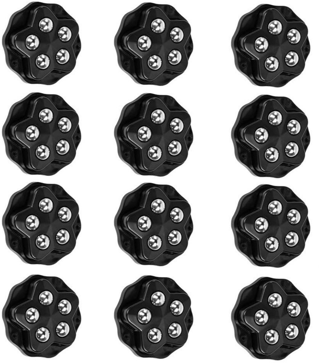 SSTRWGOOD 12 Stuks Zwenkwielen voor Meubels - Plakbare Möbelrollen - Kleine Kogelwieltjes Zonder Rem - Geschikt voor Kasten Tafels en Andere Meubels - Kunststof - Complete Set Inclusief Montagemateriaal