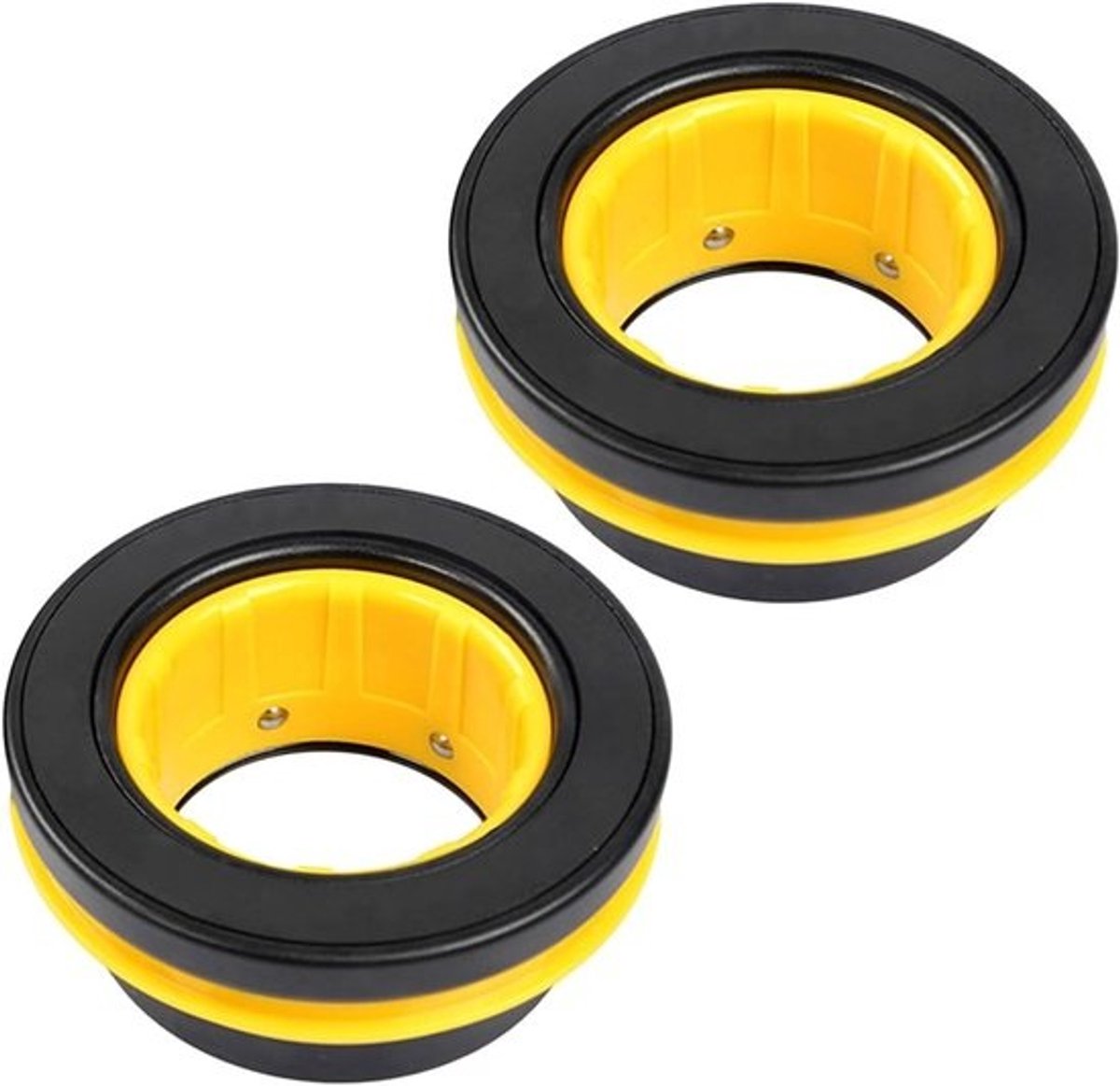 Gewichtsklemmen Halterstang - Haltersluitplaten Klemmen - Veilig Trainen - Schokabsorberend Vergrendelingsmechanisme - 5 cm Standaard - Geel