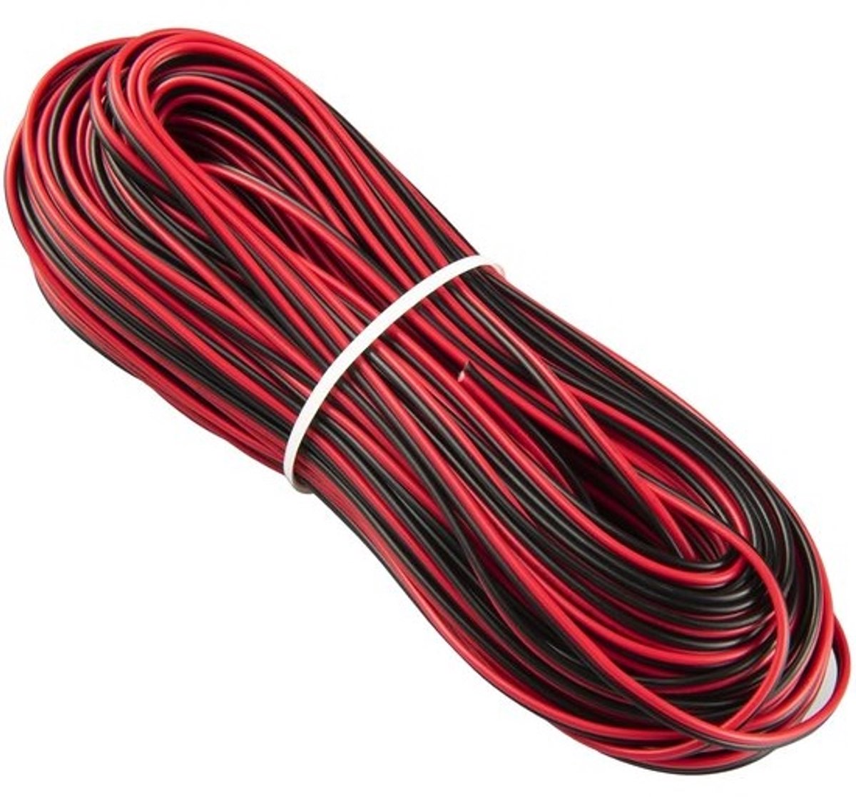 Dubbele Draad Kabel - Tweedraads Stroomkabel - Elektronica Bedrading - Vertind Koper - 30 Meter - Rood Zwart