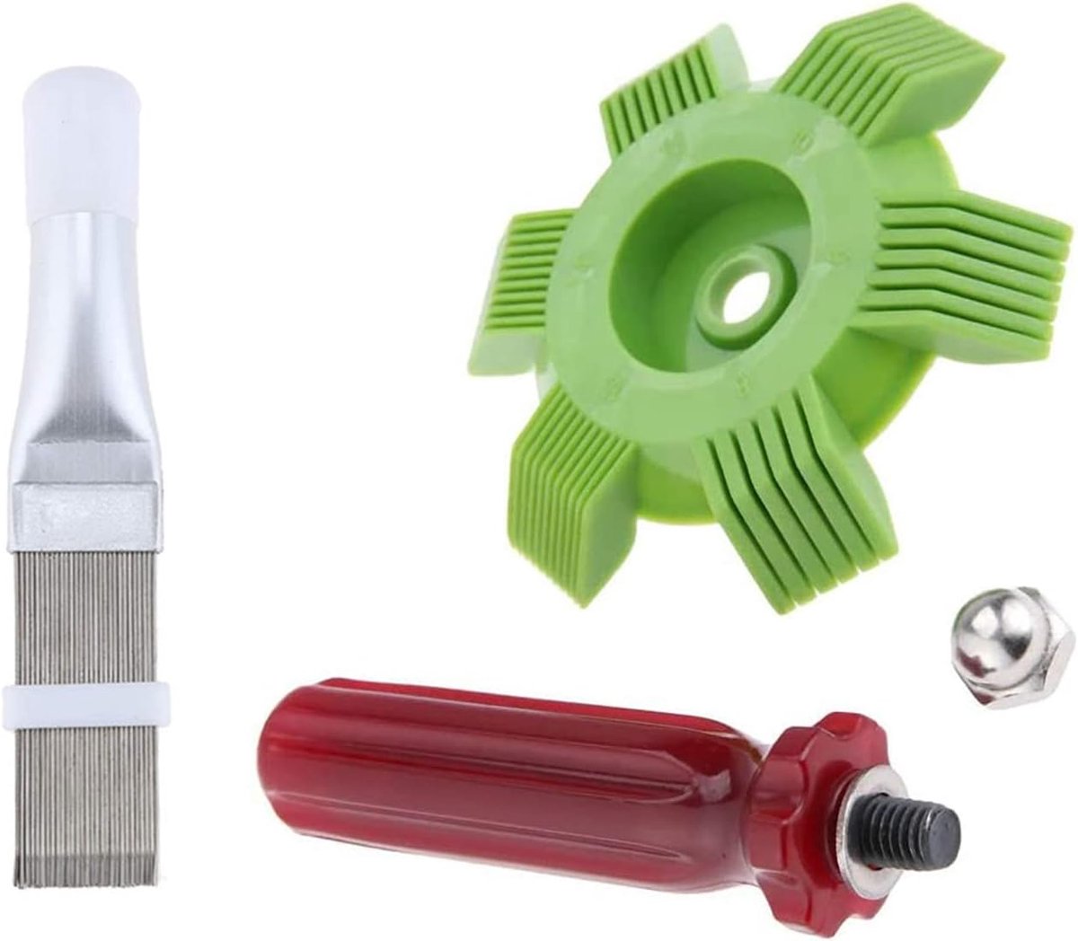 2 stuks airconditioningskam, airconditioningsvleugelkam, roestvrijstalen vinnenkam, condensatorkam, airconditioner, voor het reinigen van de radiator, verdamper