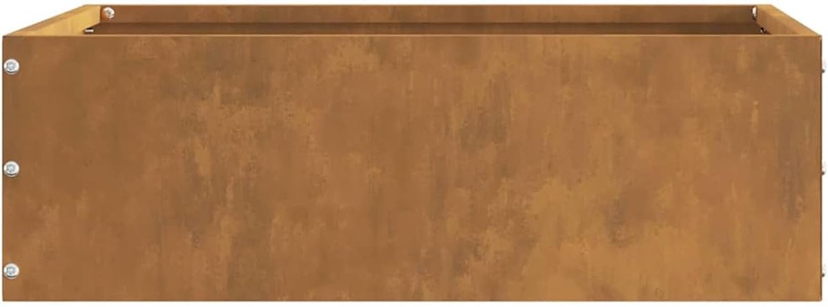Gazonafsluiting roestig, 40 x 40 x 13 cm, weerbestendig staal, gazonrand, bloembedrand voor tuinbed, paden, gazonrand, voortuin, 874714