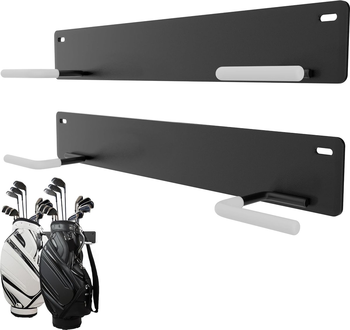 Golftas wandmontagerek, duurzame golfopbergorganizer, golftas opbergrek voor garagemuur, golftashangers, golfclub wandmontagerek, Blat Blat Golftas-Organisator-Alles voor uitbreiding opslagruimte