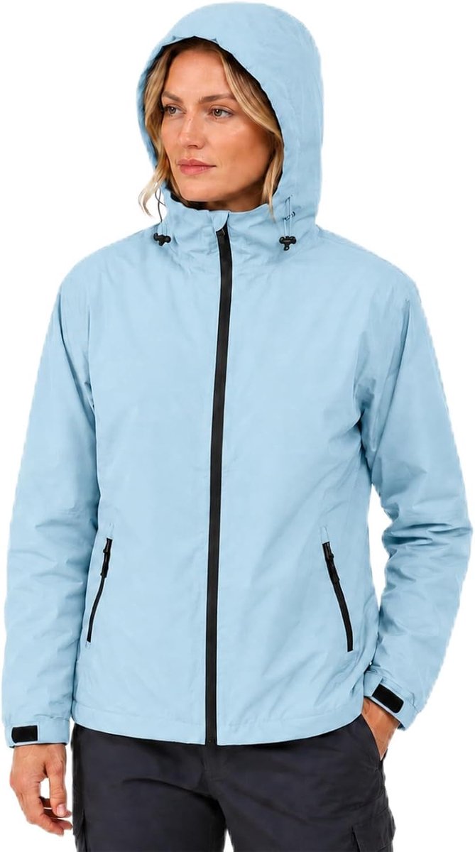 Waterdichte Jas Dames Lichtgewicht Trenchcoat Dames Waterdichte en Ademende Outdoorjas Met Capuchon Geschikt Voor Wandelen en Kamperen
