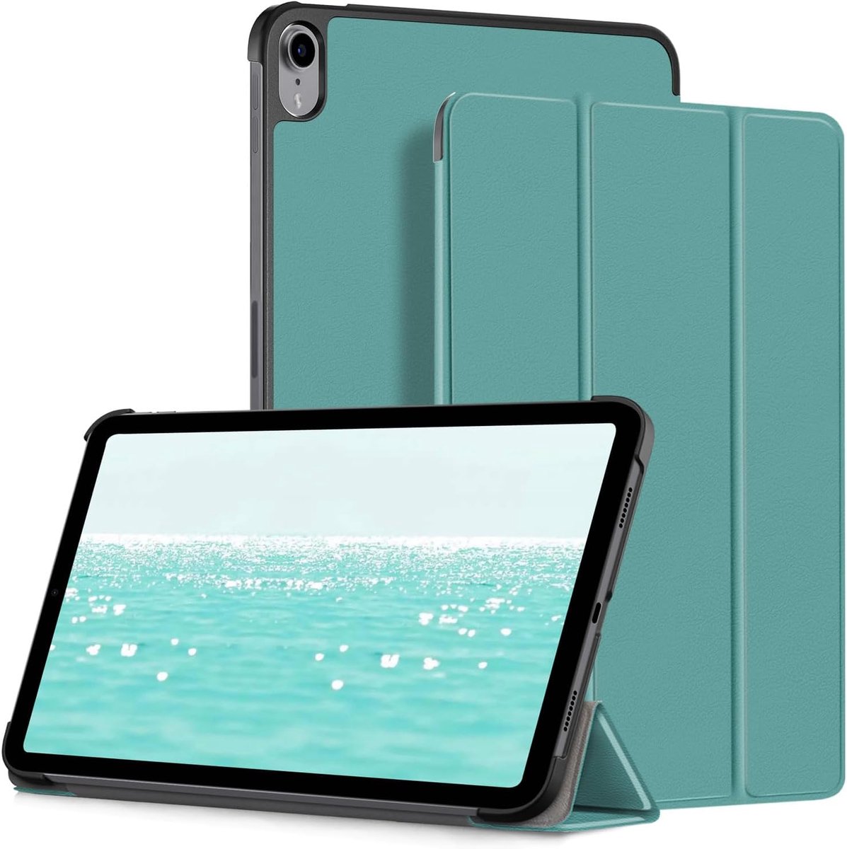 Hoes voor iPad (A16) 11e generatie (2025) 11 inch/iPad 10e generatie (2022) 10,9 inch, beschermhoes met automatische slaap-waakfunctie (groen)
