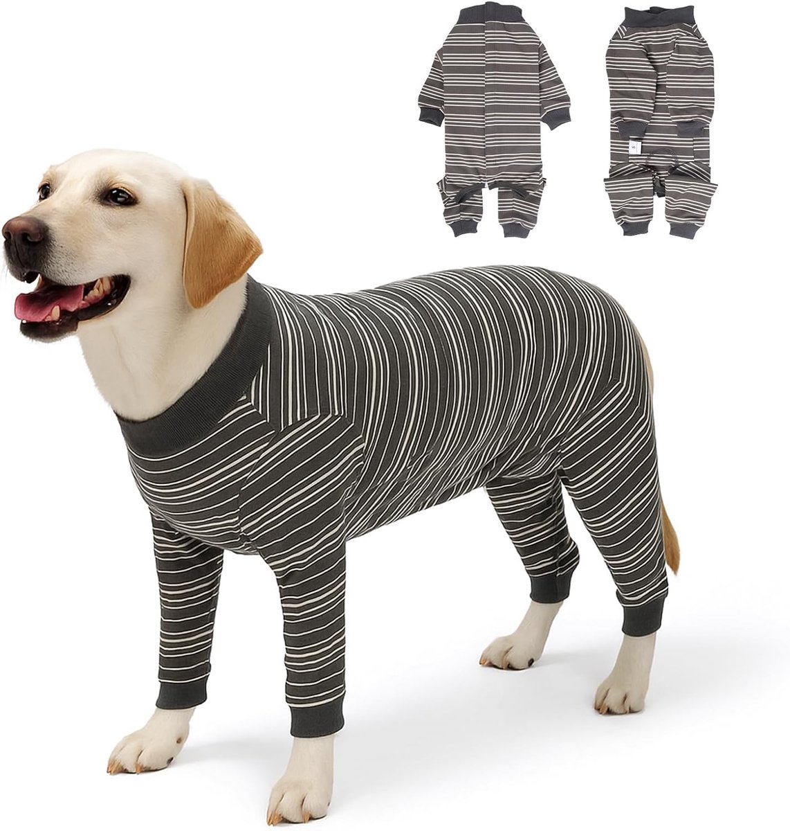 Herstelpak voor honden, chirurgisch pak voor huisdieren, medisch shirt voor vrouw en man, strepenpak voor bescherming tegen wonden, alternatief voor kegel en e-kraag, operatieve onesie