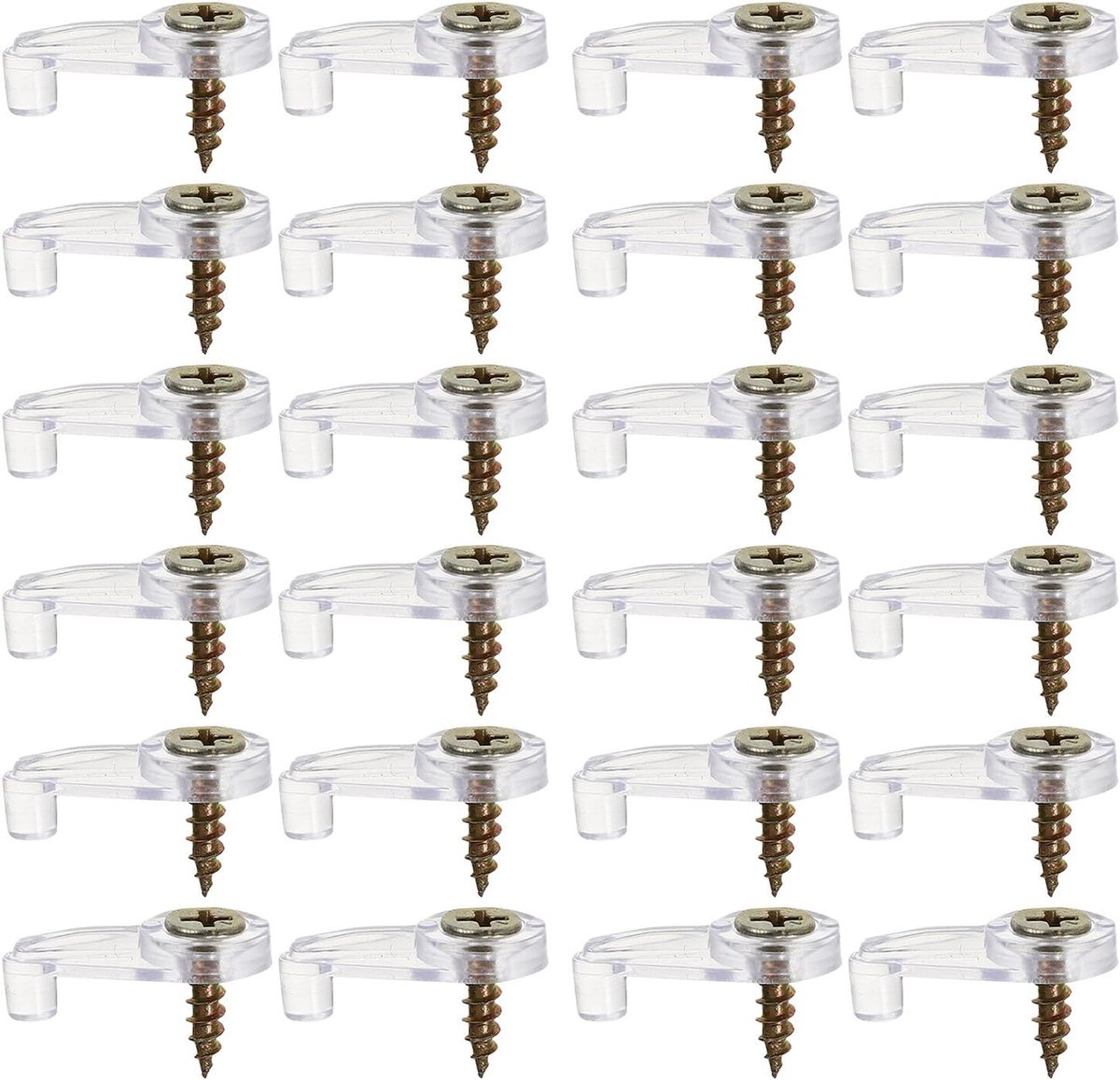 120 Set Glas Clip Bevestigingsgesp Plastic Spiegelhouder Clips Glazen Deur Glazen Spiegel Bevestigingsbeugel Spiegel Kit Montage Hardware Metalen Glas