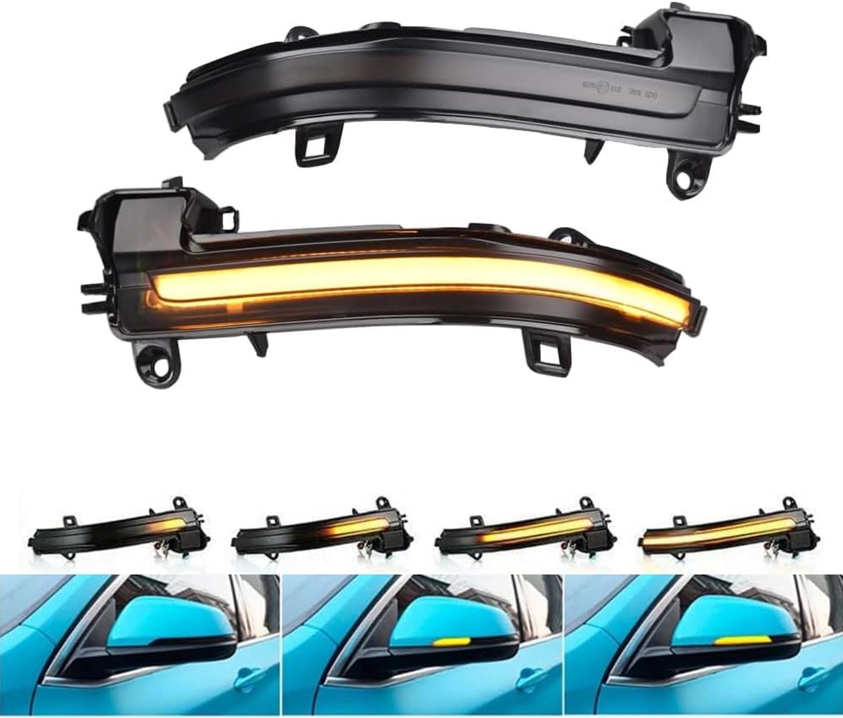 led-zijspiegelknipperlichten voor BMW 1 2 3 4 Serie F20 F21 LCI F22 F23 F87 M2 F30 F31 F34 GT F32 F33 F36 i3 I01 X1 E84 (zwart)