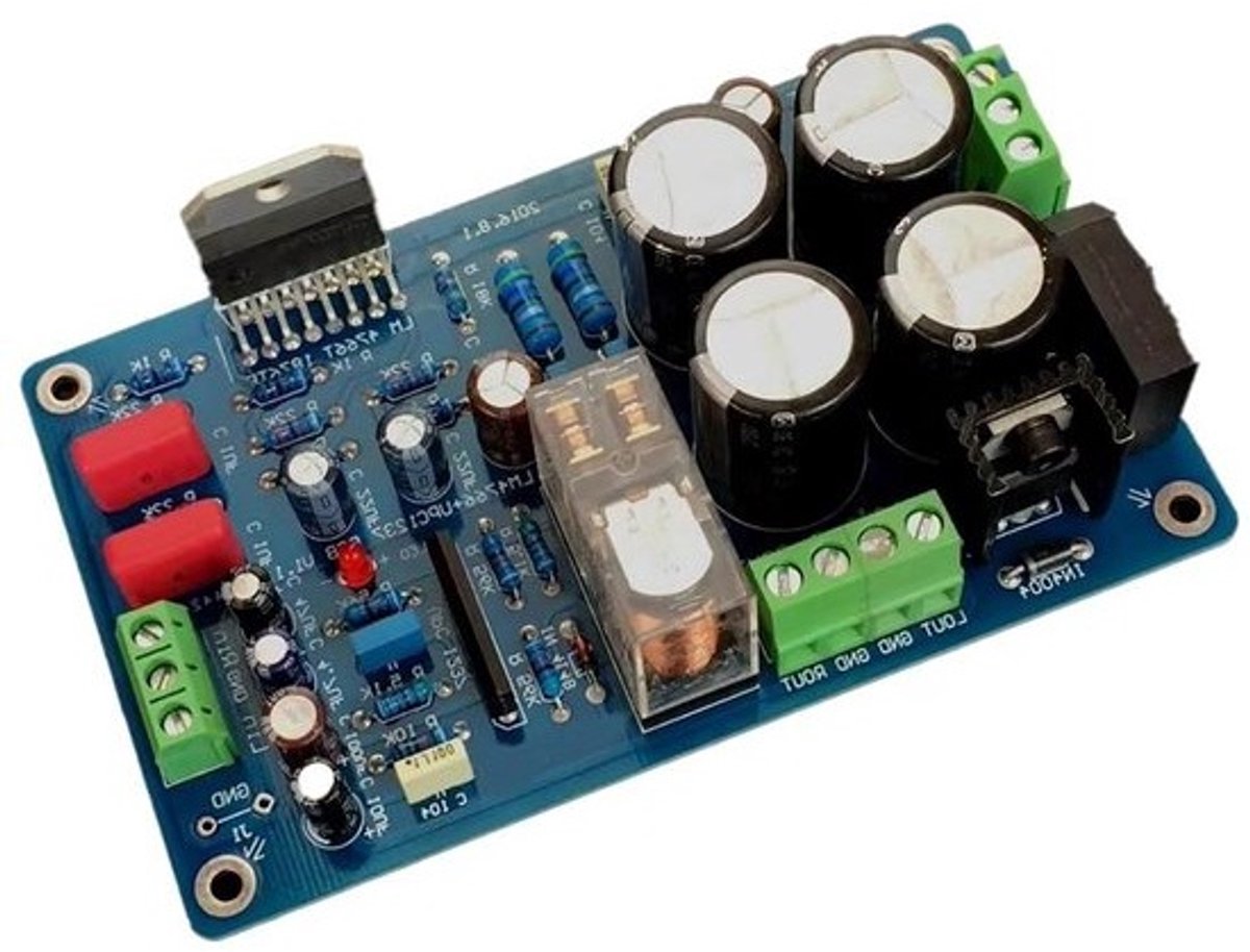 Stereo Versterker - Audio Module - Muziek Luisteren - Geavanceerde Speaker Bescherming - 40W + 40W - Groen