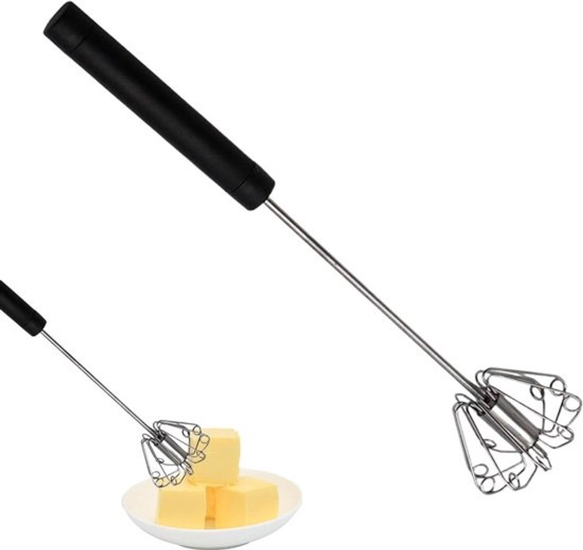 Semi-Automatische Mixer - Handmixer Keuken - Bakken en Mixen - Roestvrij Staal - 26 cm - Zwart