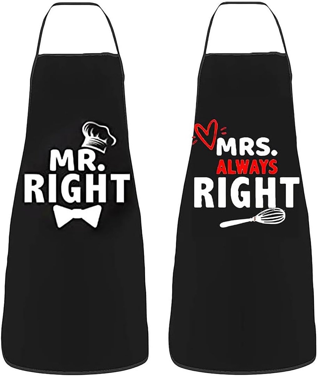 Schorten, Grappige Schort Voor Koppels, Verstelbaar Schort, Barbecuedienblad, Keukengeschenk voor Bruiloft, Valentijnsdag, Verloving, Verjaardag, Kerstmis