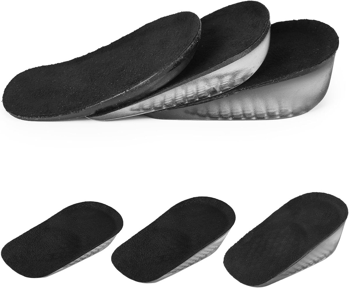 ademende hoogte-verhogende siliconen, herenverhoger, damesverhoger, unisex comfort hielkussen, schokabsorptie van studs biedt voetsteun 2,5 cm