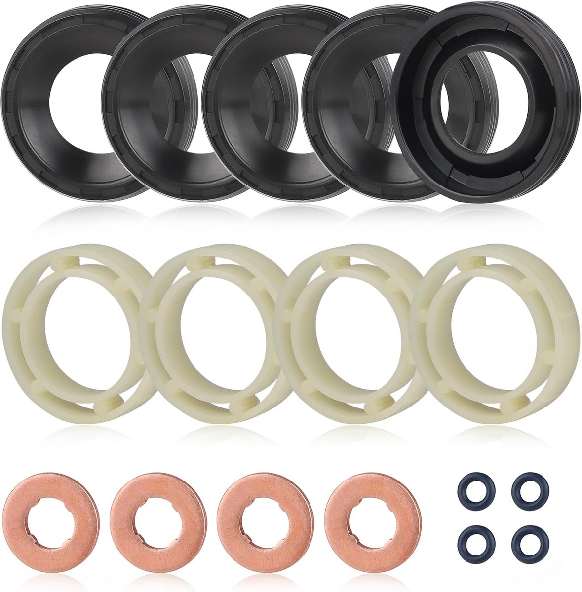 Brandstofinjectors afdichtingsset Diesel, 1.6 HDI injector afdichtingsset O-ring Compatibel met Citroen, Peugeot