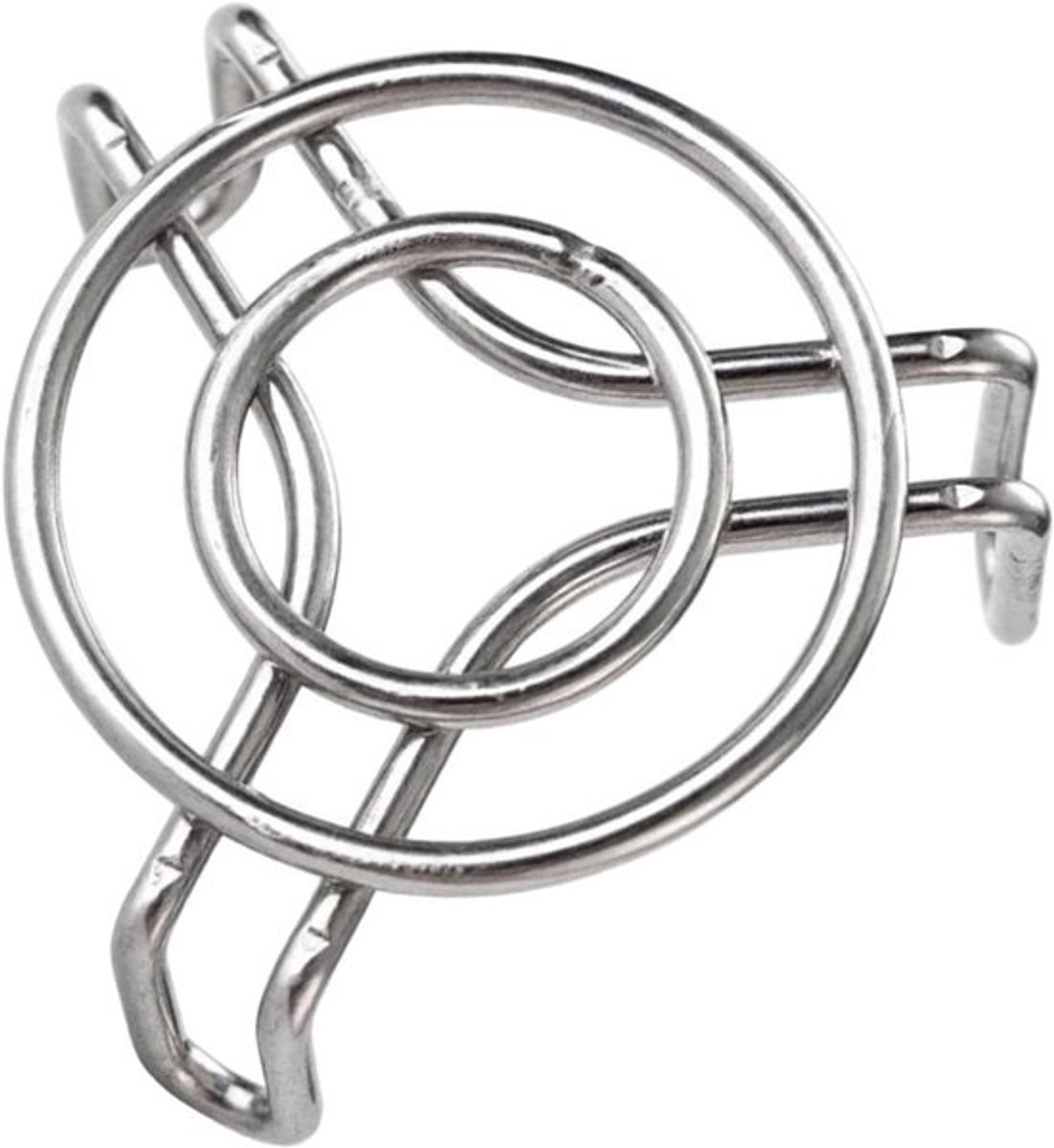 Stoominzetstuk Keuken - Stoommandje Pan - Gezond Koken - Universele Pasvorm - 6 x 6 cm - Zilver