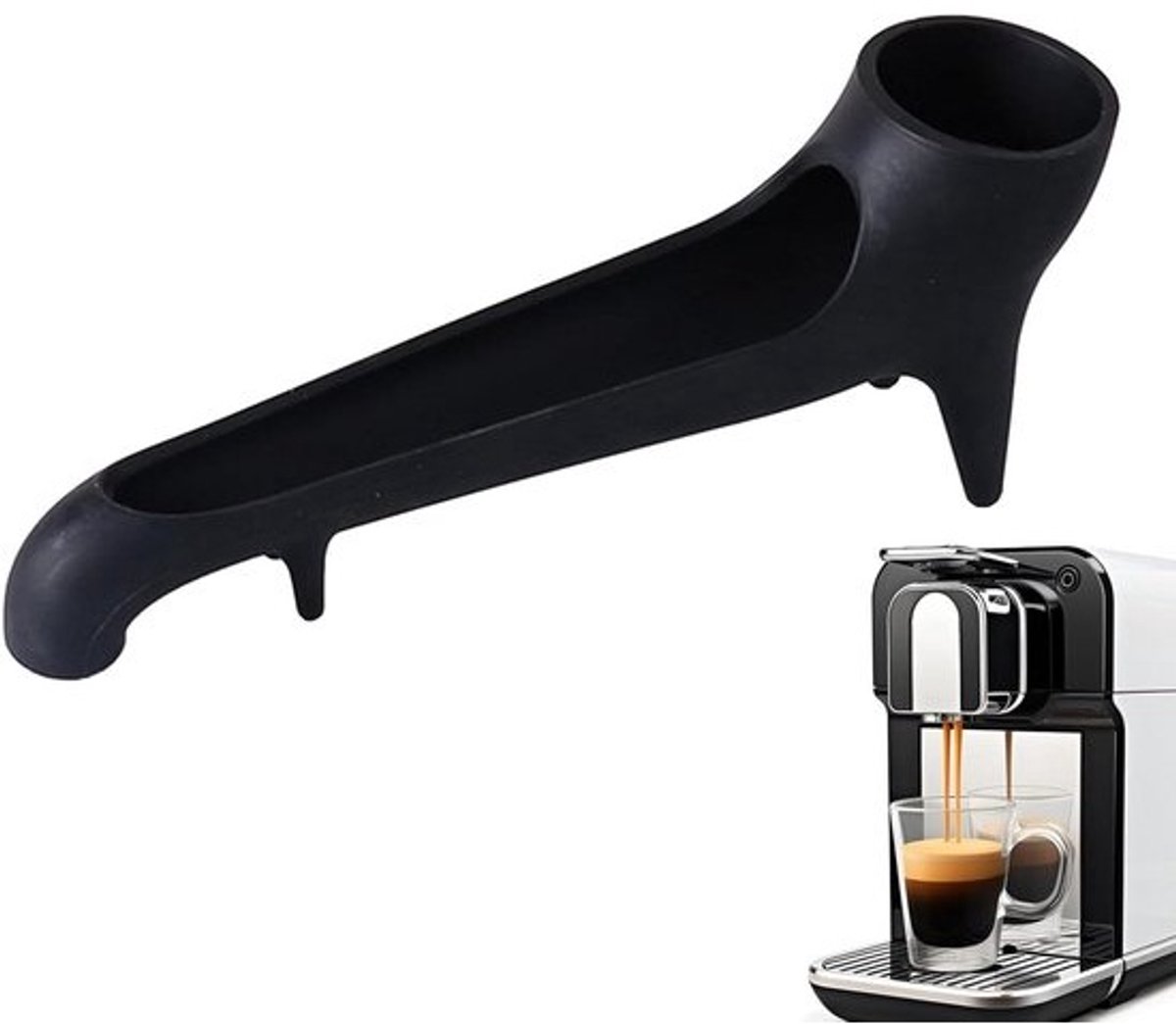 Water Tank Gids - Koffiemachine Accessoire - Voorkom Overloop - Food-grade Siliconen - 67 x 88 cm - Zwart