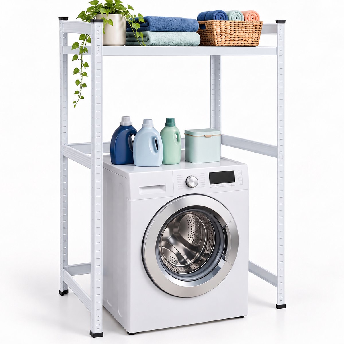 Wasmachine rek - 120 x 90 x 60 cm - wit