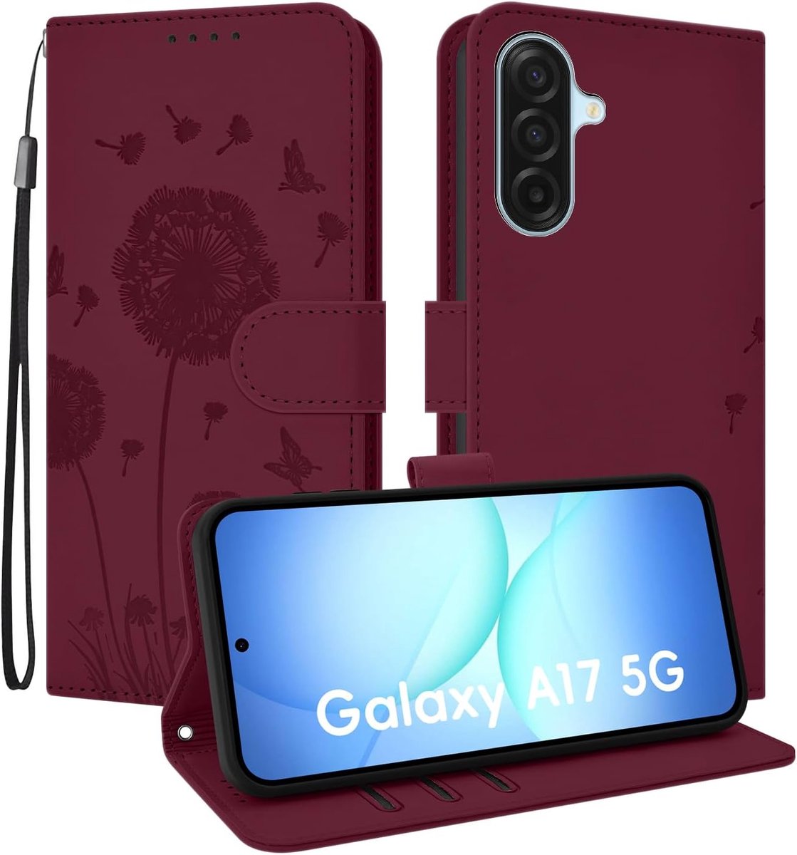 Portemonnee-hoesje voor Samsung Galaxy A17 / A26 5G Telefoonhoesje Paardebloem met creditcardhouder Portemonnee Kickstand Schokbestendig Magnetische Beschermende Flip Case Cover voor Galaxy