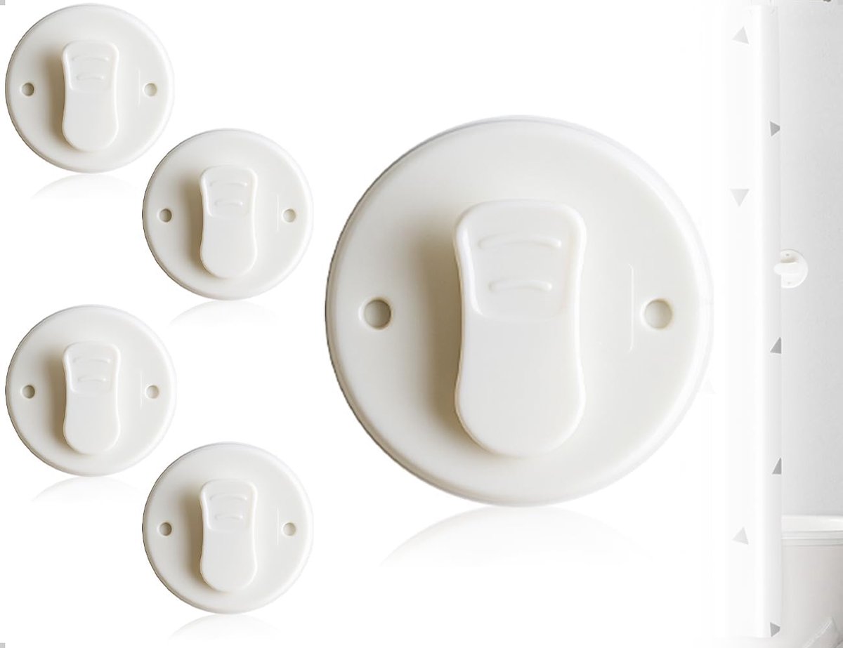 4 douchegordijnklemmen, zelfklevend, wind- en spatwaterdicht, doucheaccessoires, ideaal voor badkamergordijnen en caravandecoratie, wit