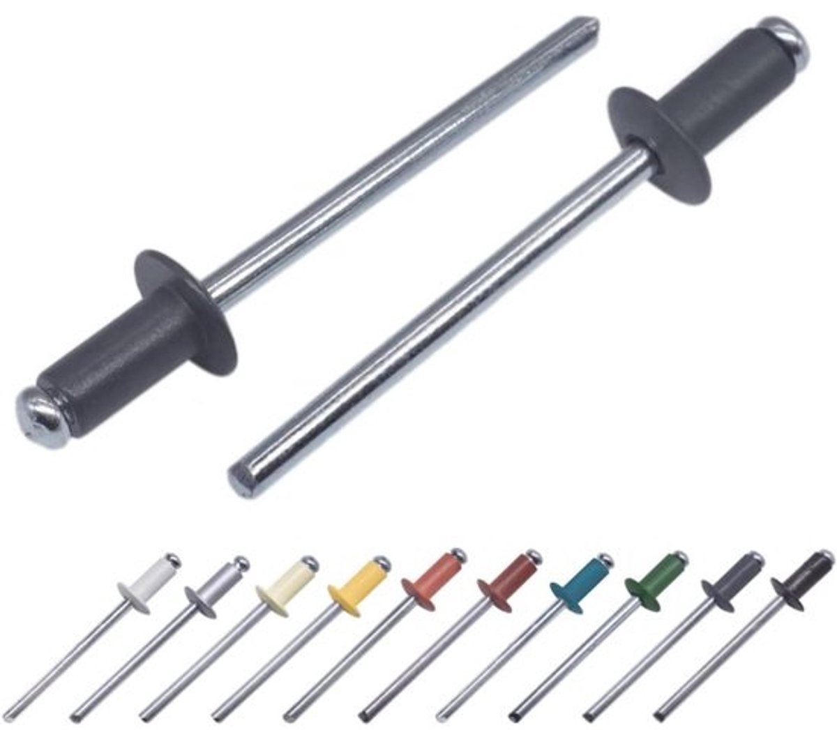 1000 Stuks Gekleurde Blindklinknagels 3,2 x 8 mm Aluminium en Staal