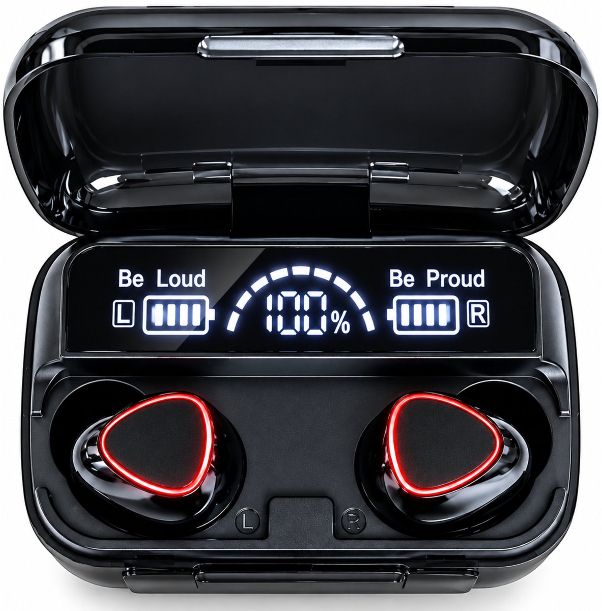 Draadloze Oordopjes Bluetooth 5.1 Hoofdtelefoon - M10 Touch Control Oordopjes Met Microfoon - Mini Powerbank 2000 mAh - Gaming Headset Sport Oordopjes - Zwart