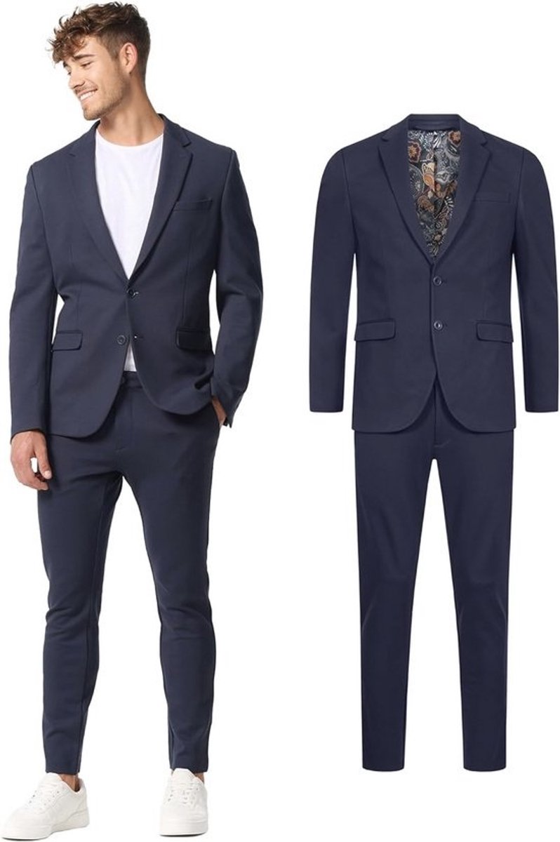 Heren 2-delig Kostuum Set: Colbert en Broek voor een Elegante Kantoorlook