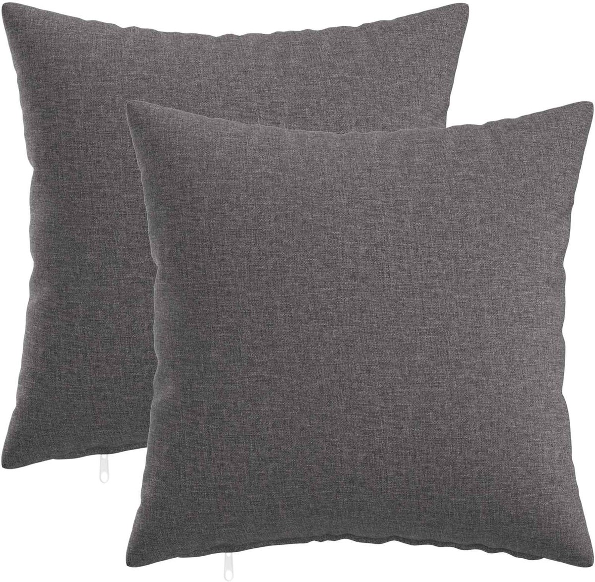 vidaXL Dekenkussen - 2 - st - HEERLEN - Lichtgrijs - 40 - x - 40 - cm - Stof