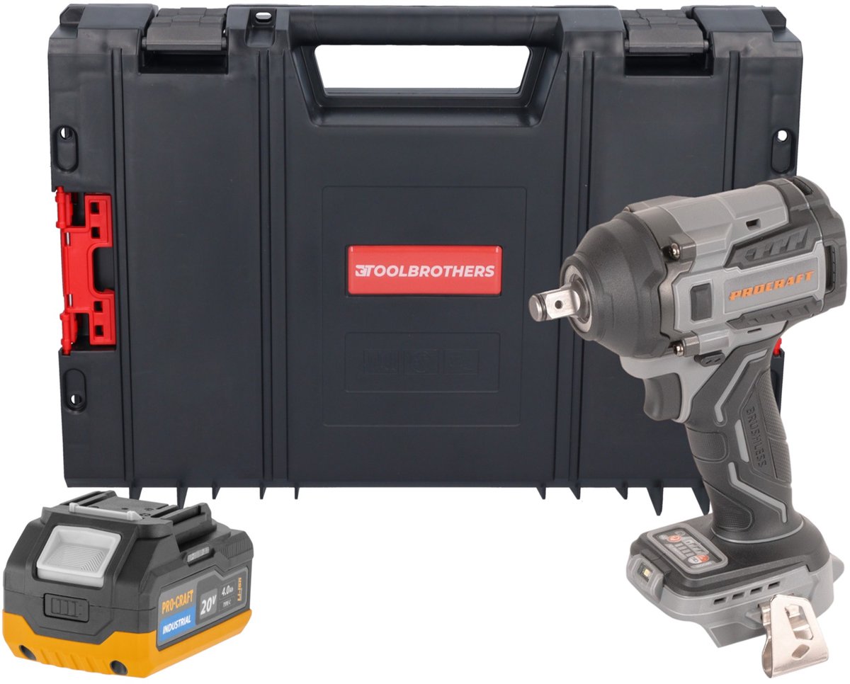 Procraft Industrial IW550Abb accu slagmoersleutel 20 V 550 Nm 1/2" Solo - zonder accu, zonder lader