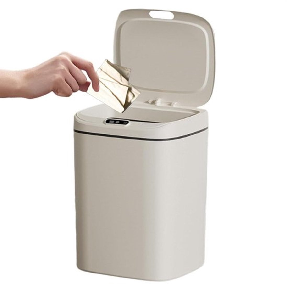 Slimme Prullenbak - Automatische Vuilnisbak Sensor - Hygiënisch Afvalbeheer - Contactloze Sensor - 29 x 24 x 21 cm - Wit